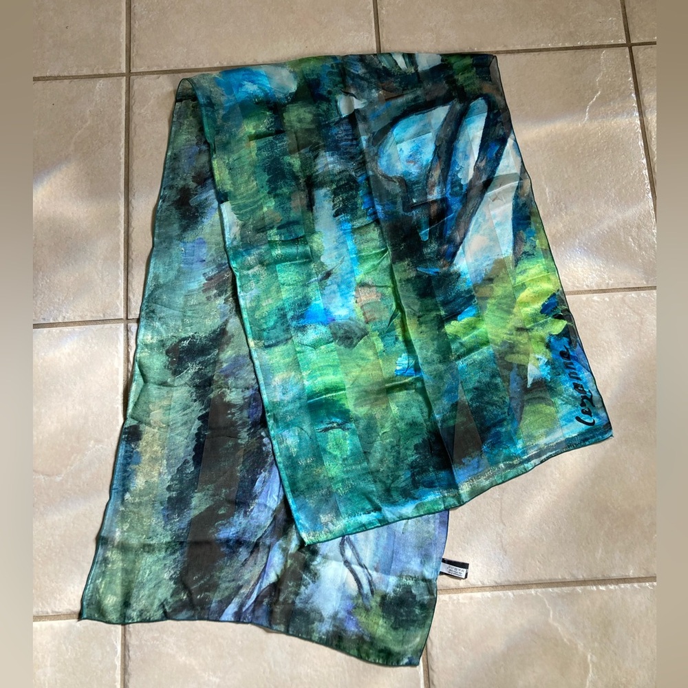 Brochier Soieries French silk lightweight scarf art to wear Parisian Chic